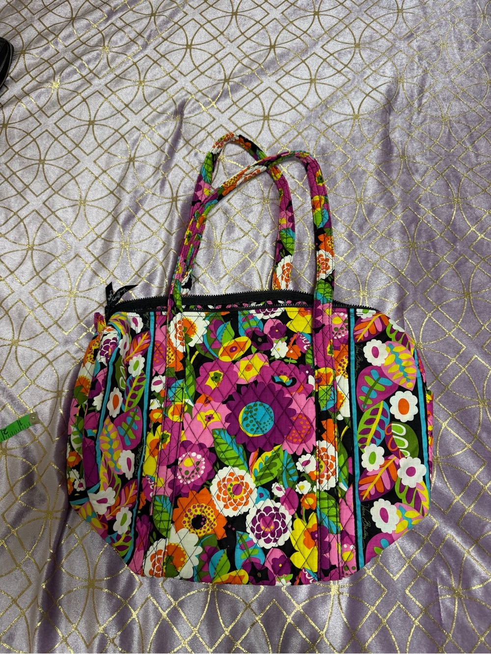 💥 Vera Bradely Floral Quilted Tote Bag - Pink Multicolor